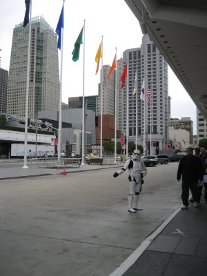 Stormtrooper Directing Traffic